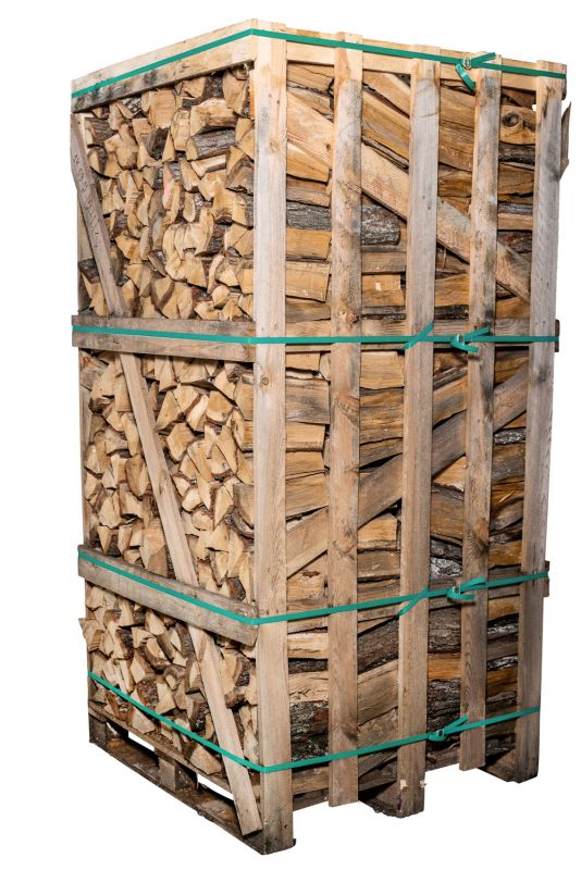 Eichen-Brennholz 25 cm kammergetrocknet – 2 RM Palette (ca. 2,9 SRM, 975 kg)