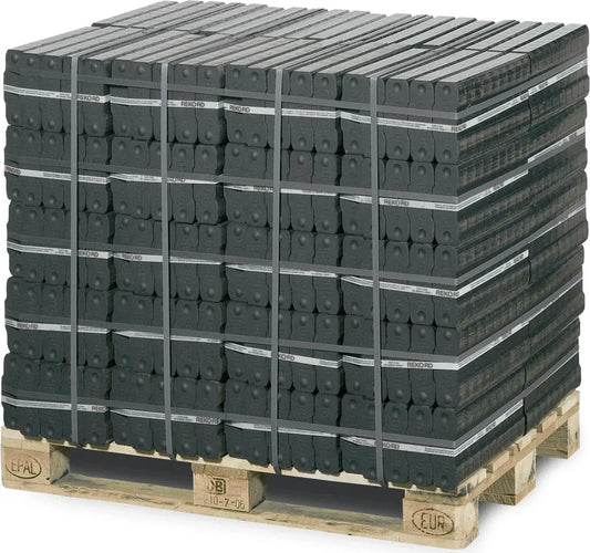 REKORD Braunkohlebriketts Palette 1.000 kg – 40 Bündel à 25 kg