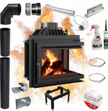 Kratki Simple Rechts 8 kW Eck-Kamineinsatz Ø 200 Zubehör (EEK A)